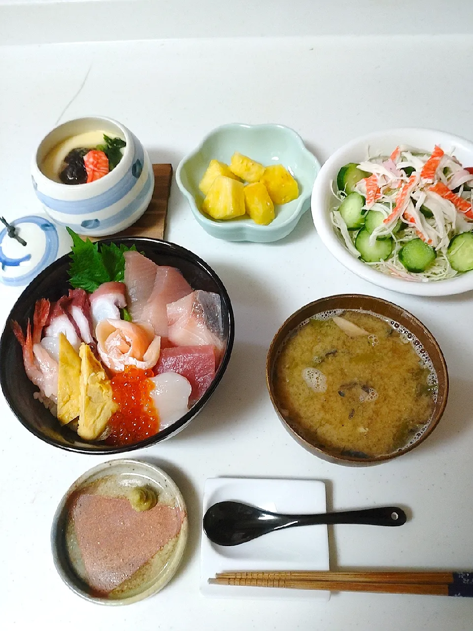 海鮮丼定食 〜 自宅ランチ 〜|花龍さん