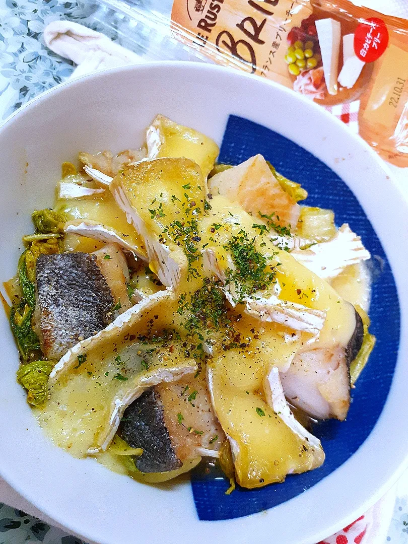 🔷🐟真鱈と🍊オレンジ白菜の🧀ブリー焼き20221016🔷|@きなこさん