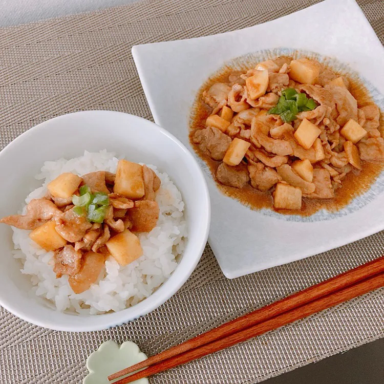 サクサク大和芋と豚肉のわさびチーズソース|fai家の暮らしさん