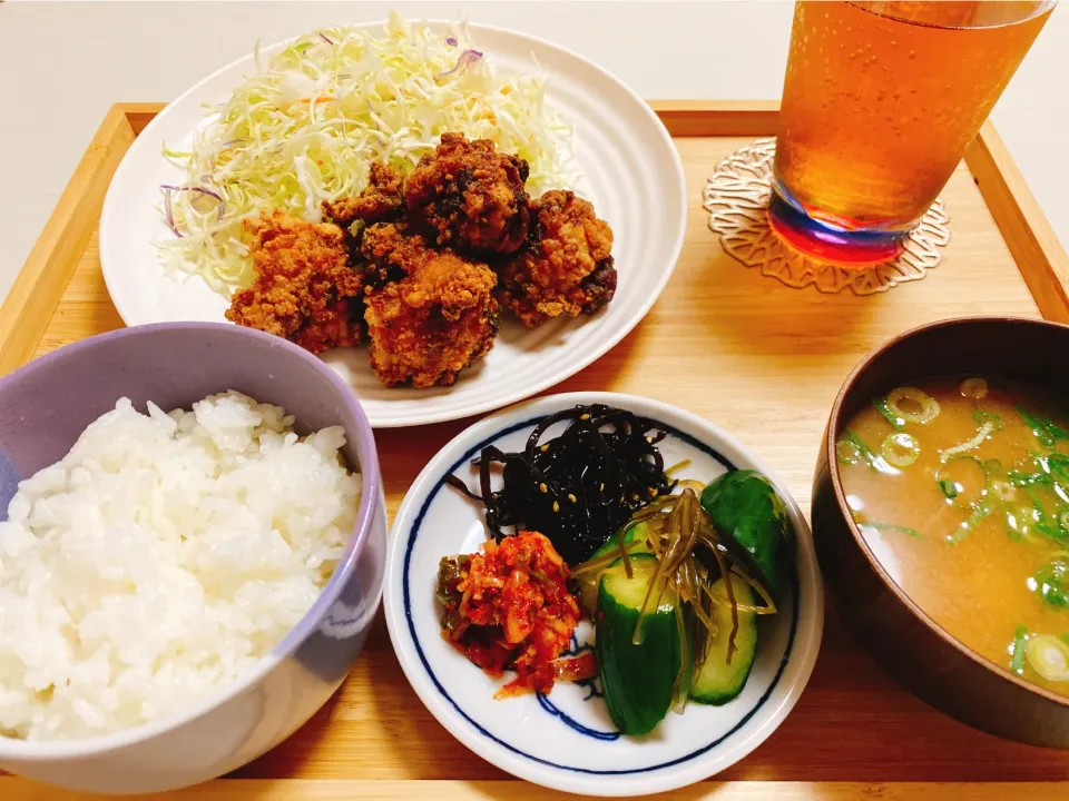 おうちで唐揚げ定食|rioさん