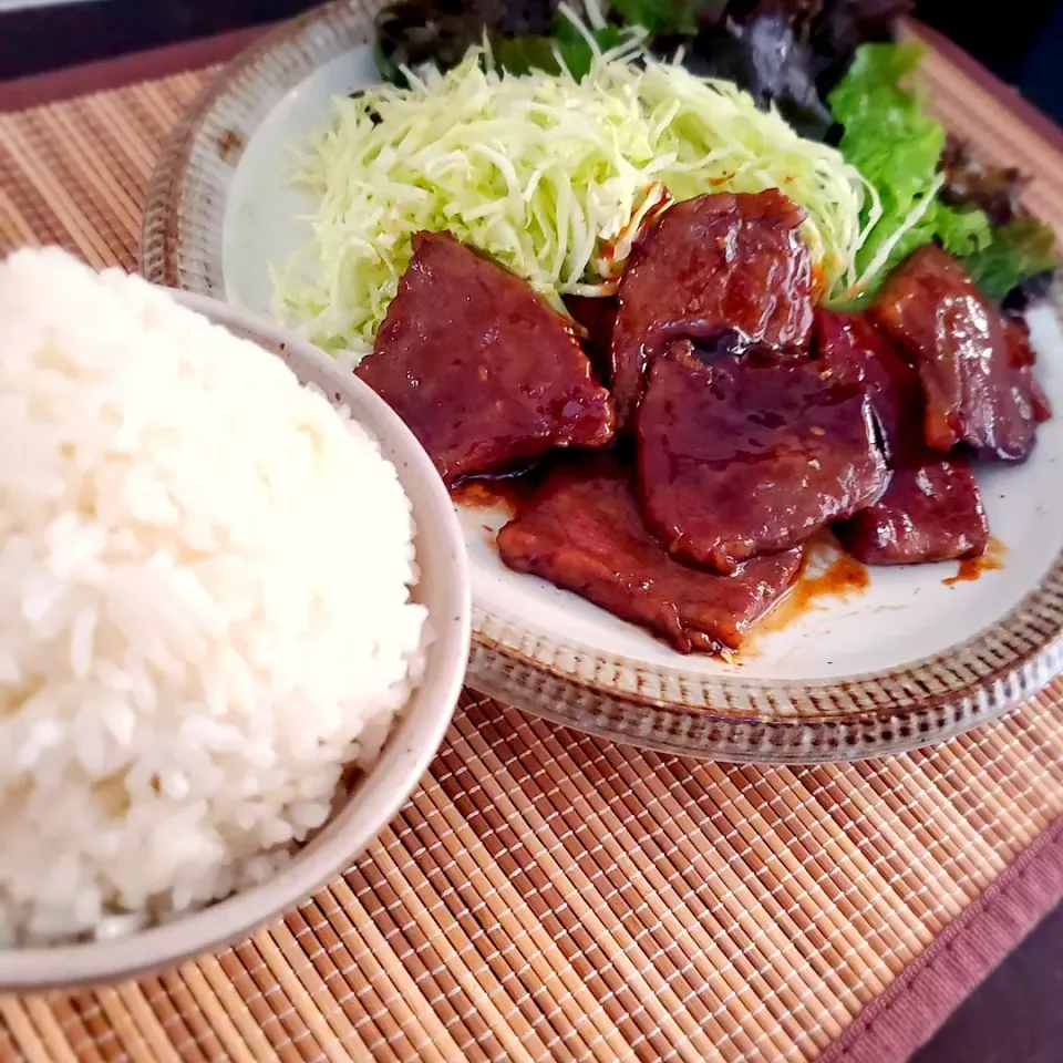 山形牛の焼肉定食(  ˙▿˙　)ご飯特盛で‼️|まぁさん