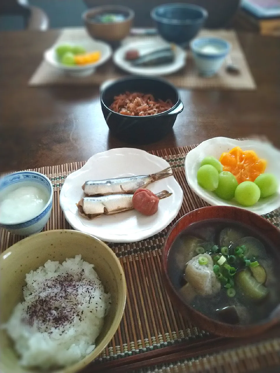 朝ごはん☔！|まめころさん