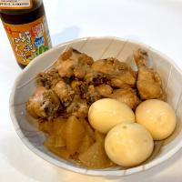 【日の出みりん　野菜ぽんず】で、ホロホロのぽん酢煮手羽元