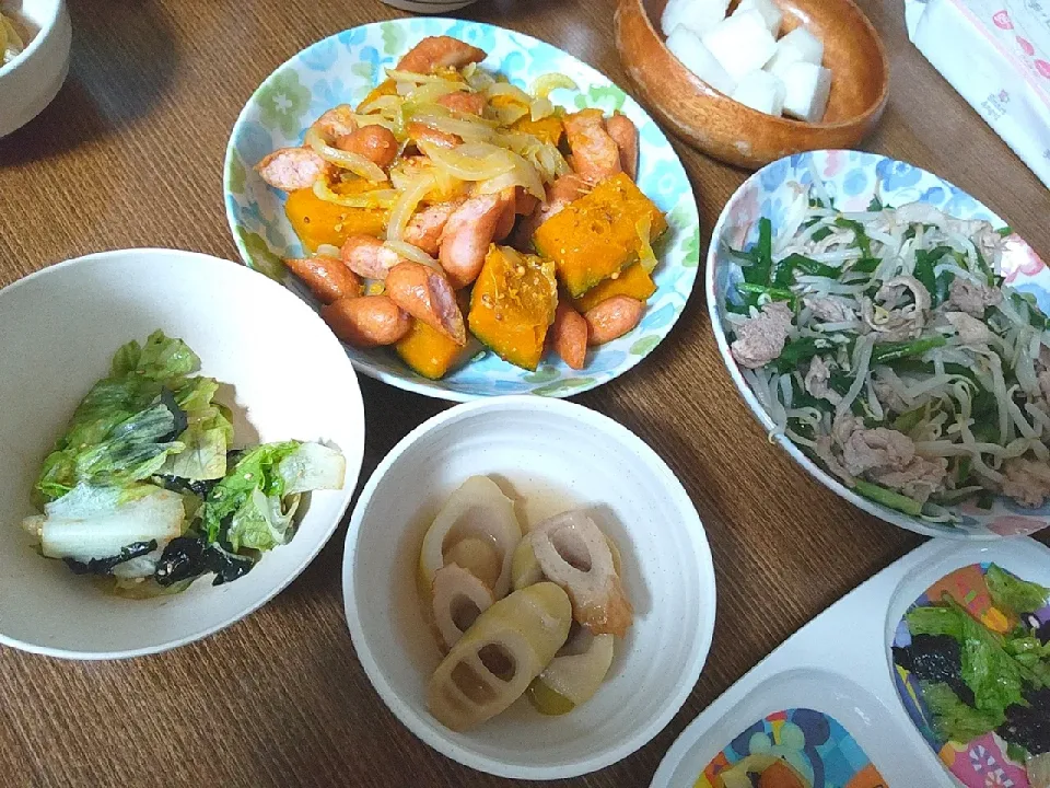 ジャーマンパンプキン
ニラ豚
四方竹とちくわの煮物
チョレギサラダ|尚さん