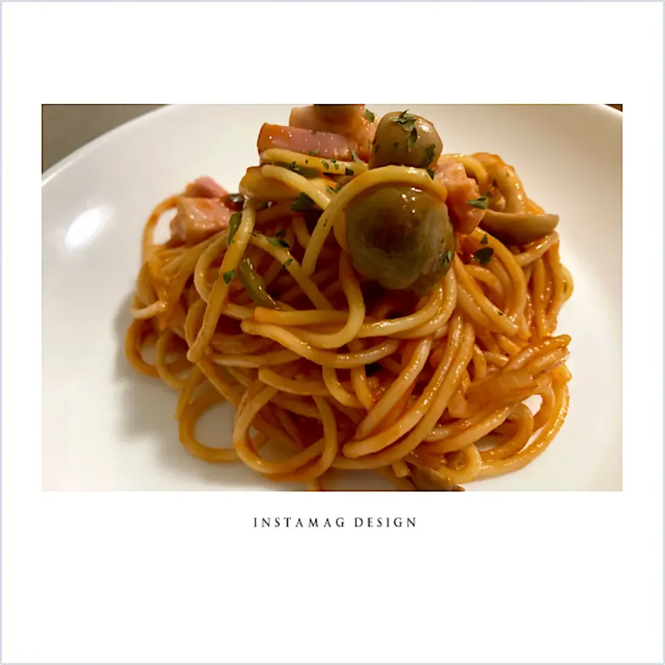 しめじ入りスパゲティー🍝|makiയꕤさん