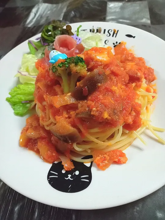 Snapdishの料理写真:誕生日に家族が作ってくれたパスタ|Kiyomiさん