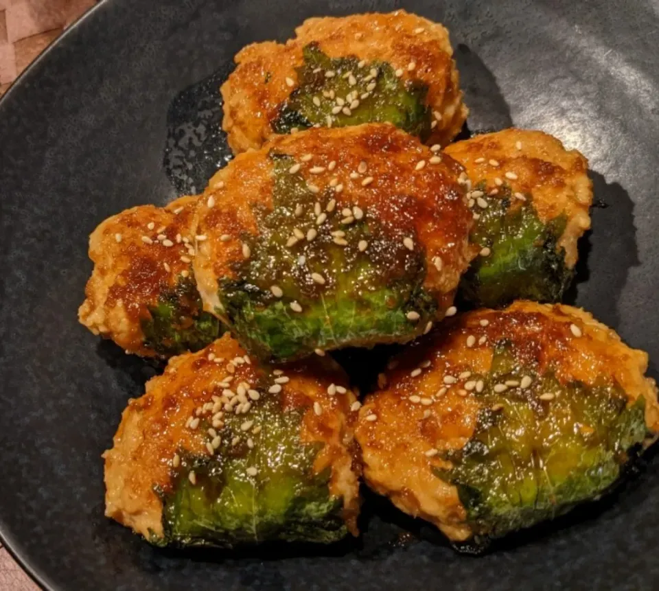 鶏ひき肉の大葉チーズ焼き|まみさん