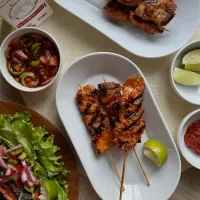 キハダマグロのサテ Sate Ikan Pedas Manis