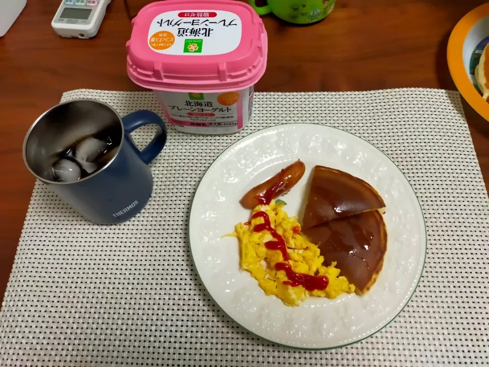 Snapdishの料理写真:ホットケーキモーニング|ねねパパさん