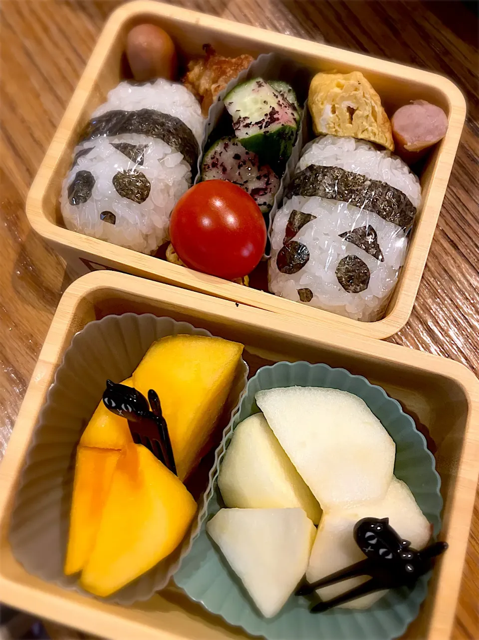 双子パンダ🐼遠足弁当|まーさん