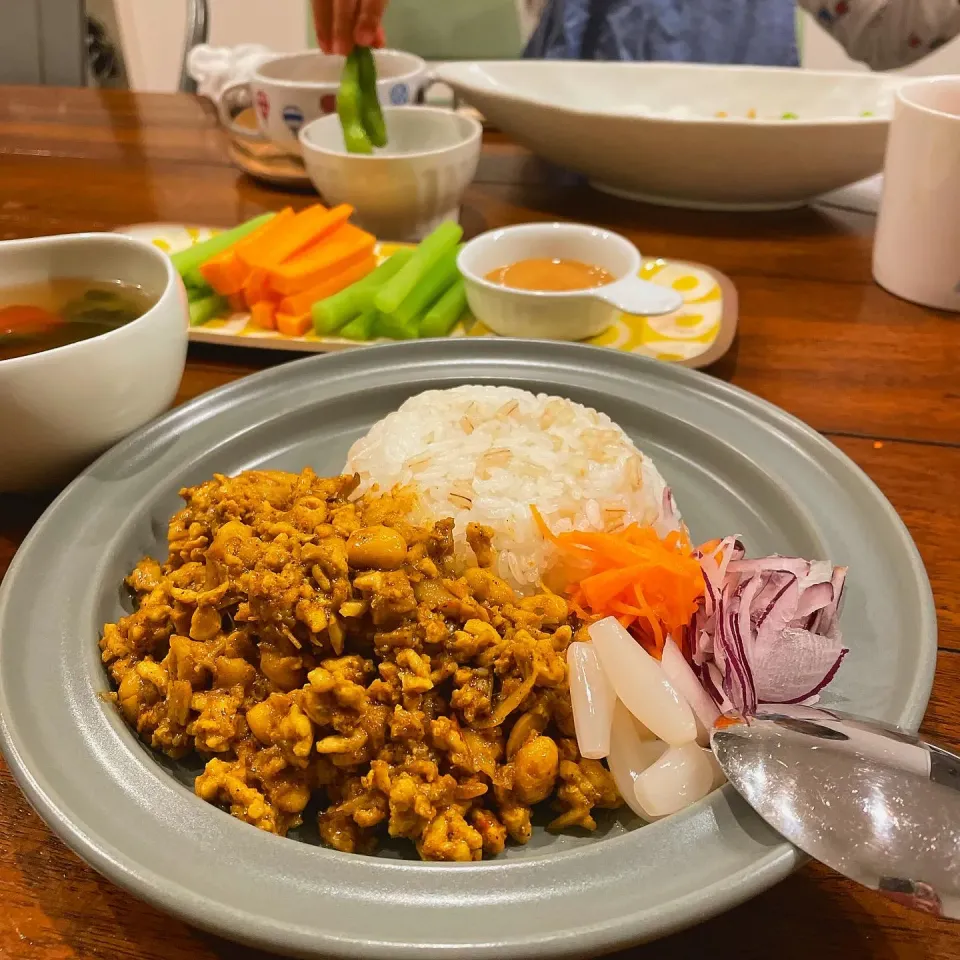 きのこと大豆のひき肉キーマカレー|ichikayaさん