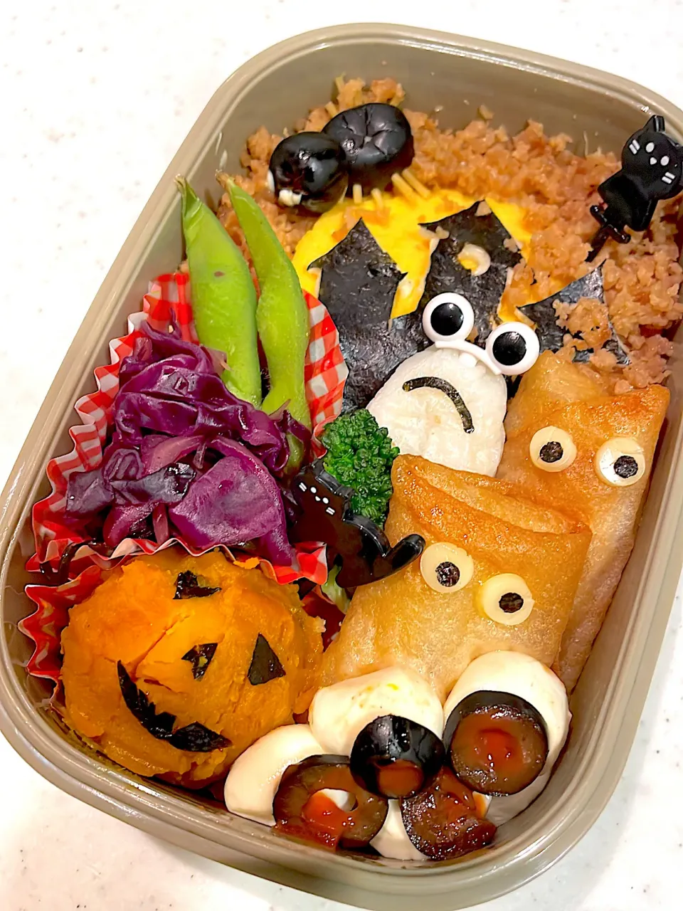 ハロウィンそぼろ弁当|マキマキさん