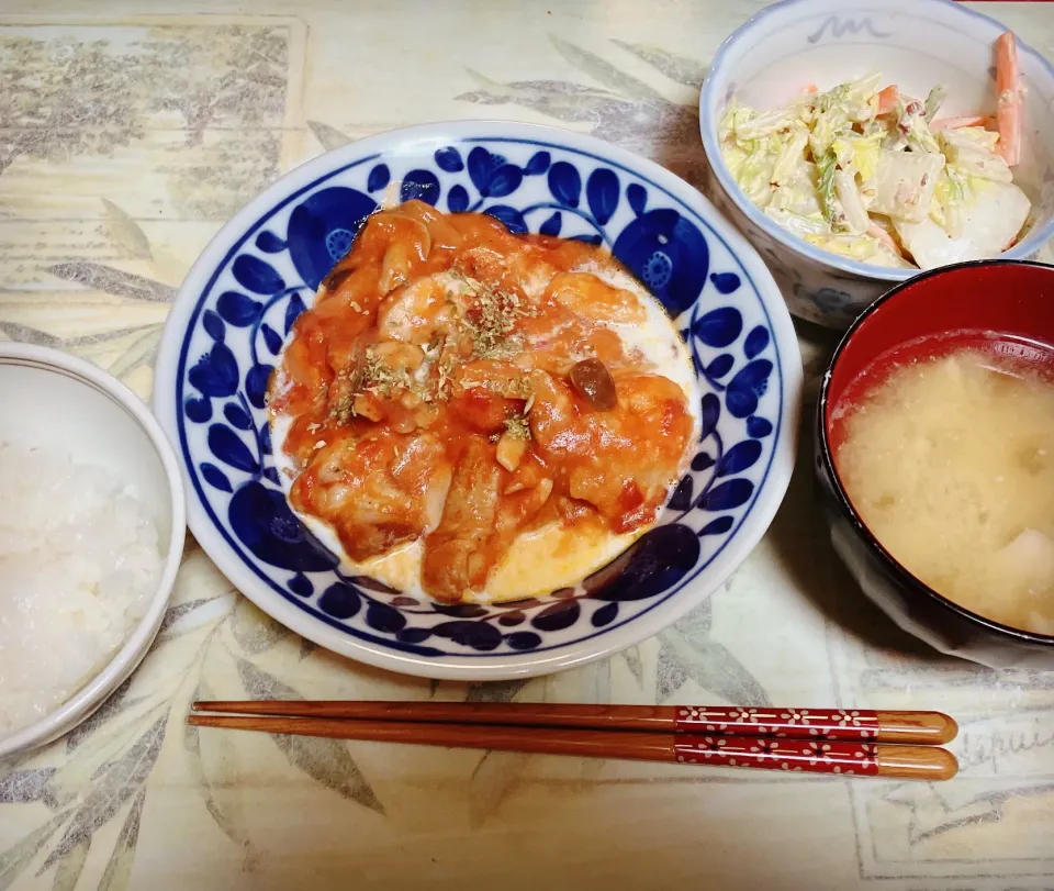 トマトクリームチキン|めいちさん