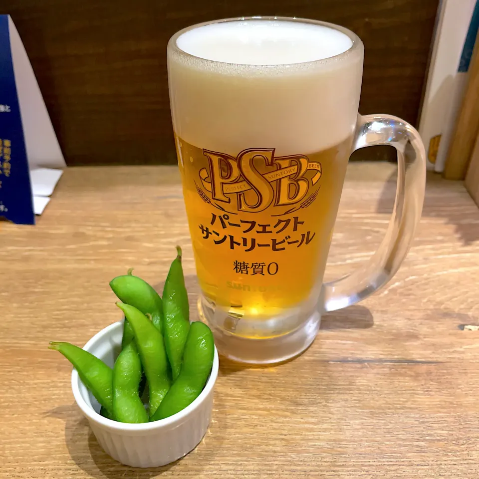 パーフェクトサントリービール w/ お通し|T. Wonderさん