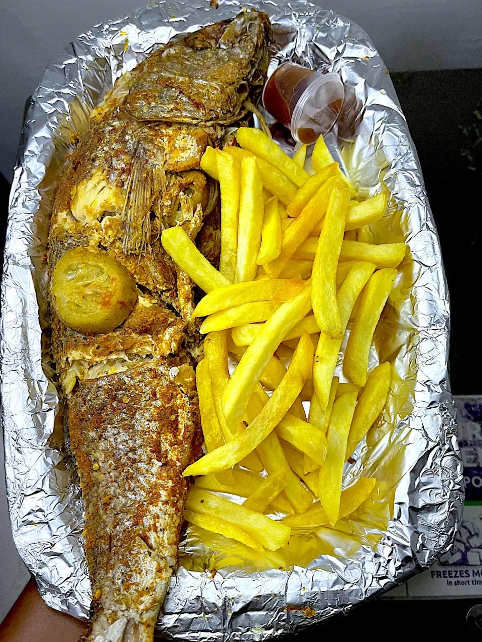 Grilled croaker fish and chips|kikiさん