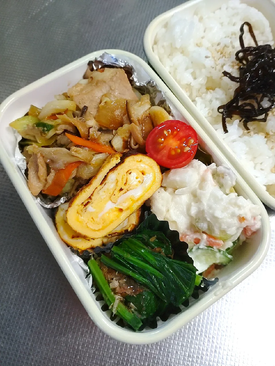 野菜炒め弁当|ぱんださん