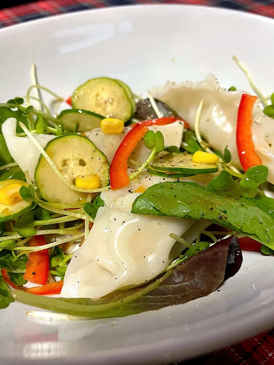 ゼロミート餃子で水餃子サラダ|きょーこさん