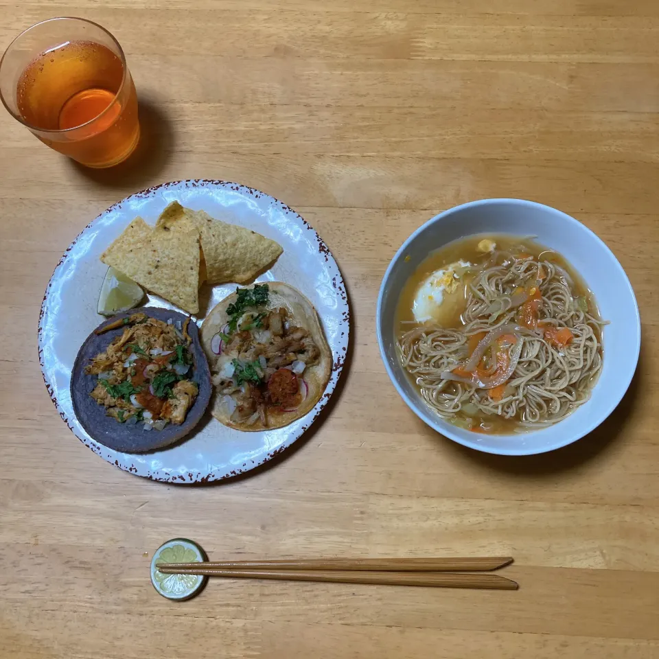 タコスと蝦子麺🌮🍜|ちゃみこさん