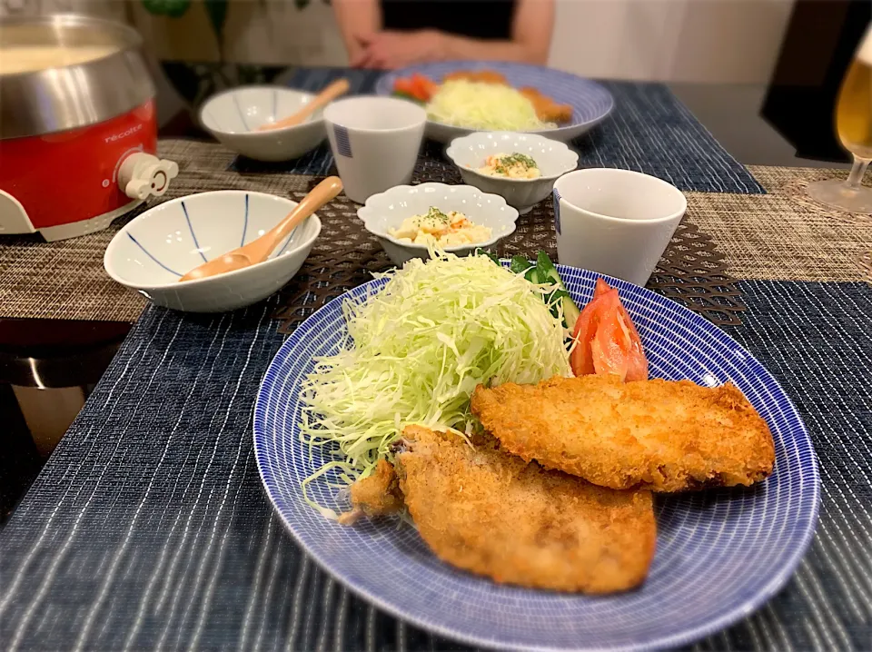 フライと湯豆腐☺️|ゆかさん