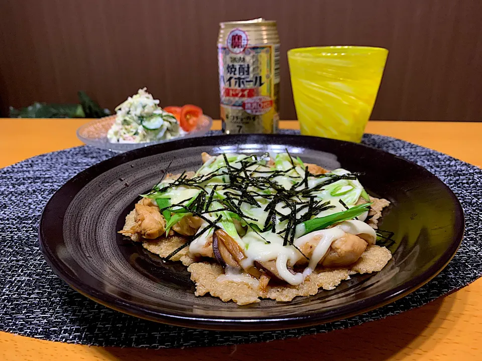 オートミールで照り焼きチキンピザ🍕|みっきーさん