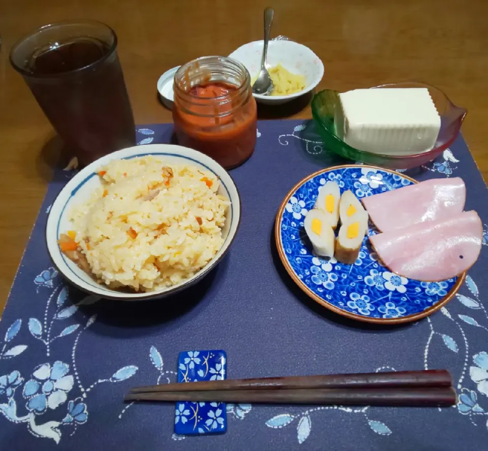 地鶏釜飯(夕飯)|enarinさん