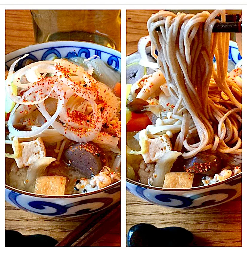 けんちん蕎麦で昼ごはん|ばくあんしゃさん