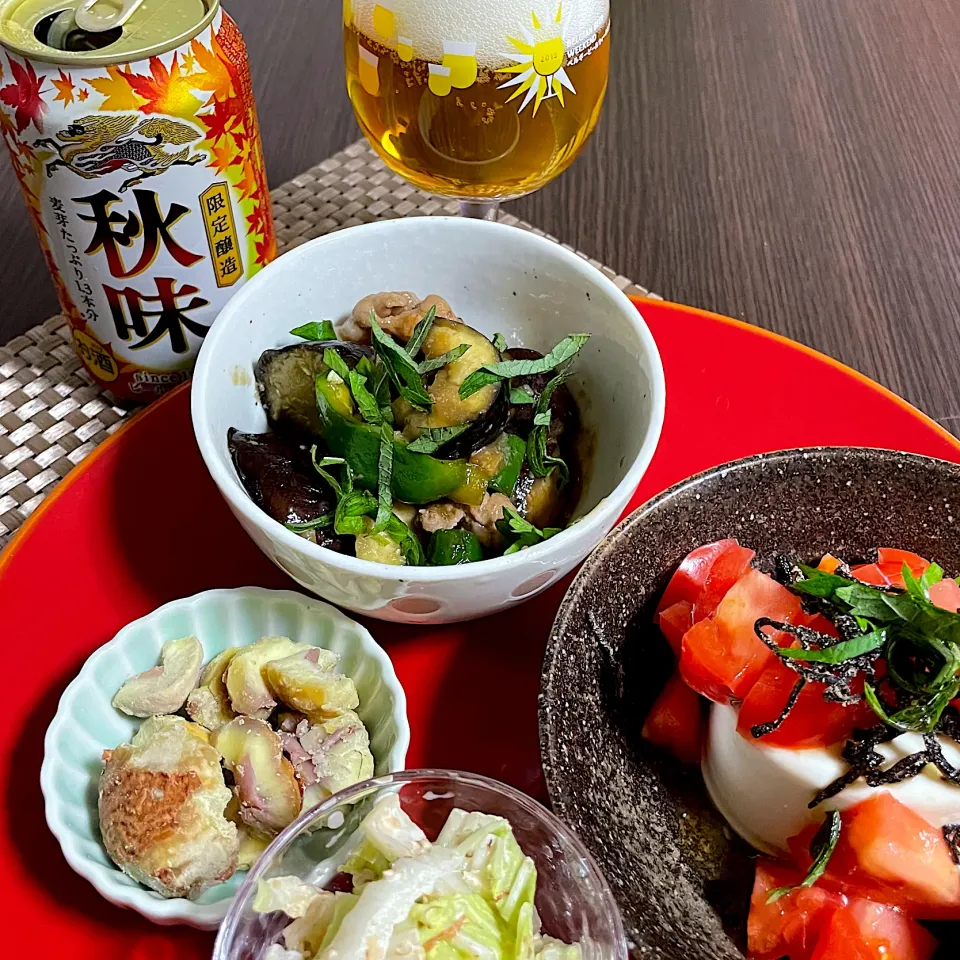 10/23晩ご飯：豚と茄子の甘辛味噌炒め|ななみんさん