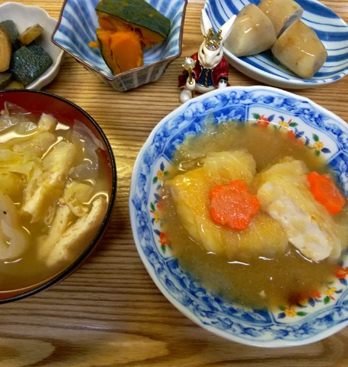 '22．10/24
今夜は豆腐のきゃべつ巻きおろし煮😋|たえさん