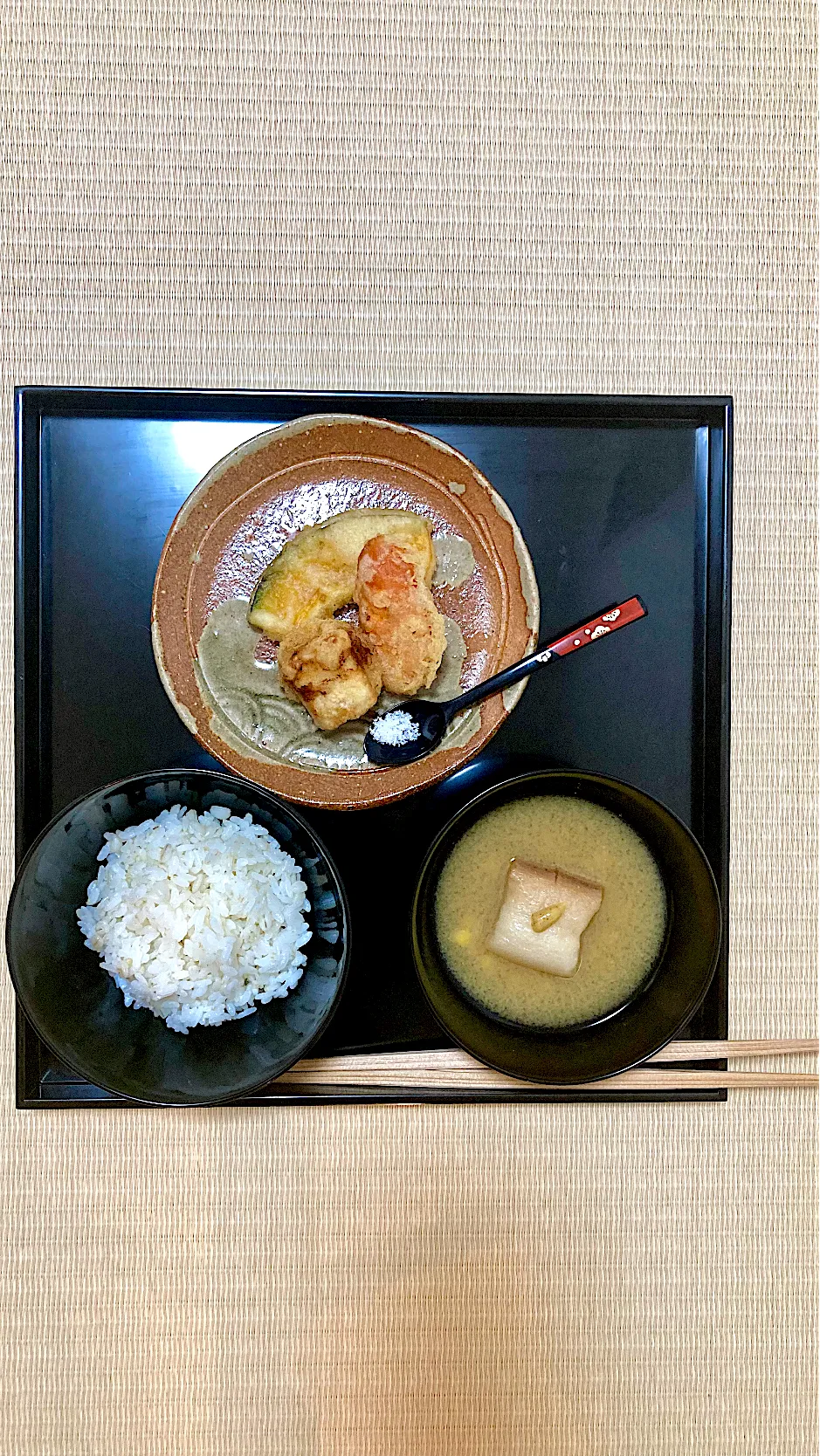 精進料理^o^一汁一菜もどき料理　家庭で作れるおばんざい　高野豆腐揚げと野菜天ぷら|ドルフの美味しい家庭料理さん