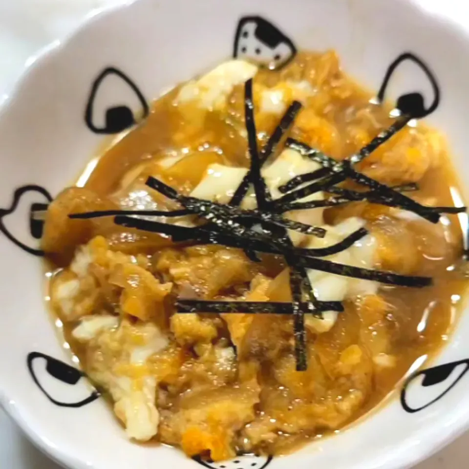 玉子丼！！！具だけだけど！
こどもが３杯食べてくれて母は嬉しいかぎり♥️|みーさん