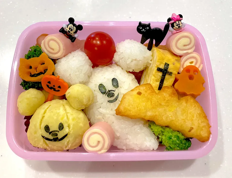 ミッキーおばけのハロウィン弁当👻|akanyeさん