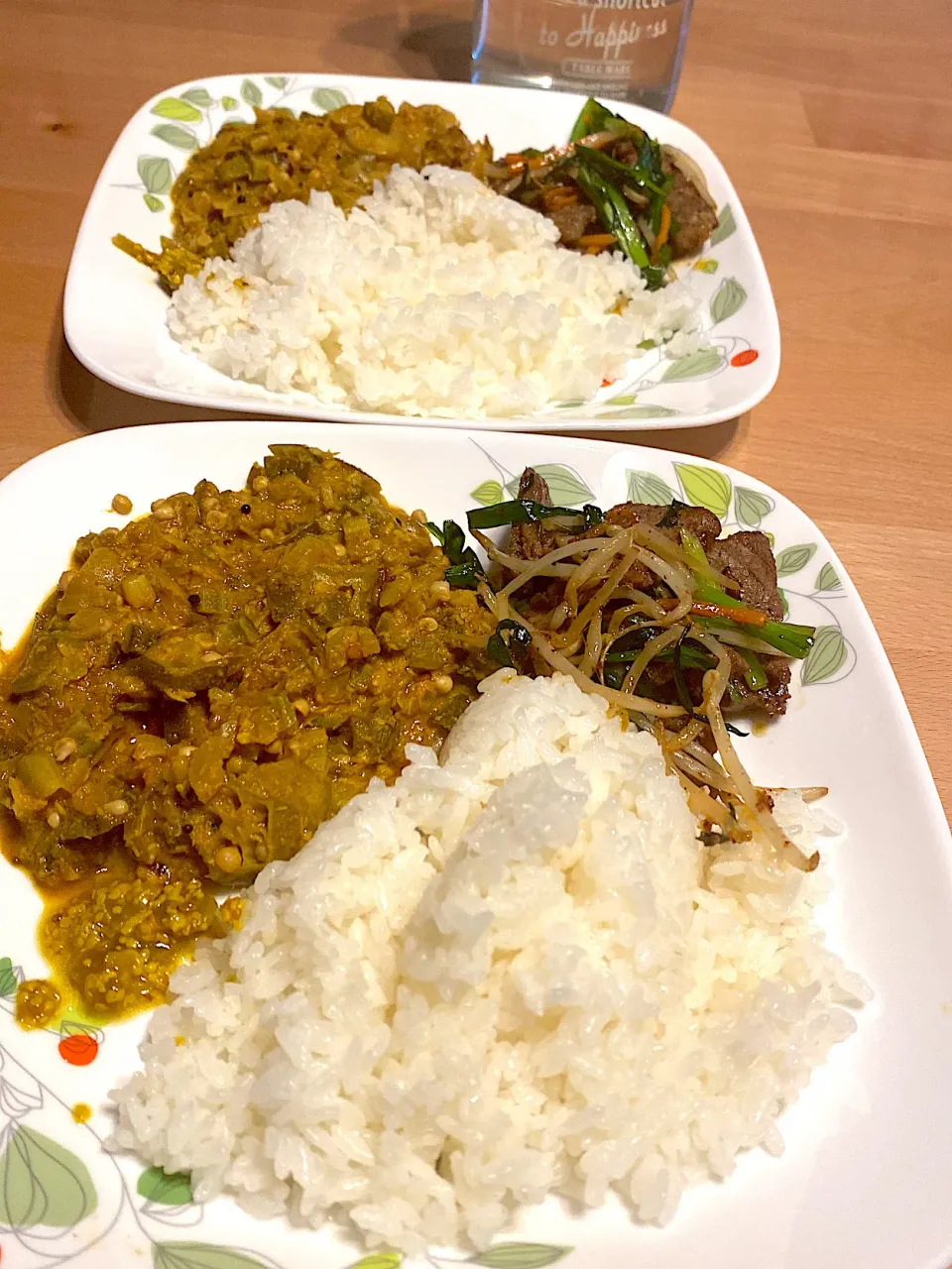 Snapdishの料理写真:Okra curry and beef stir fry|blessedbubbleさん