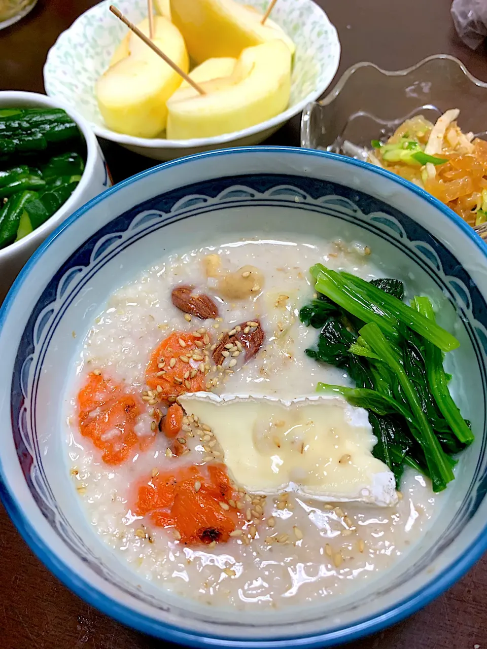 ブリーチーズと鮭のオートミール雑炊🥣|がおりんさん