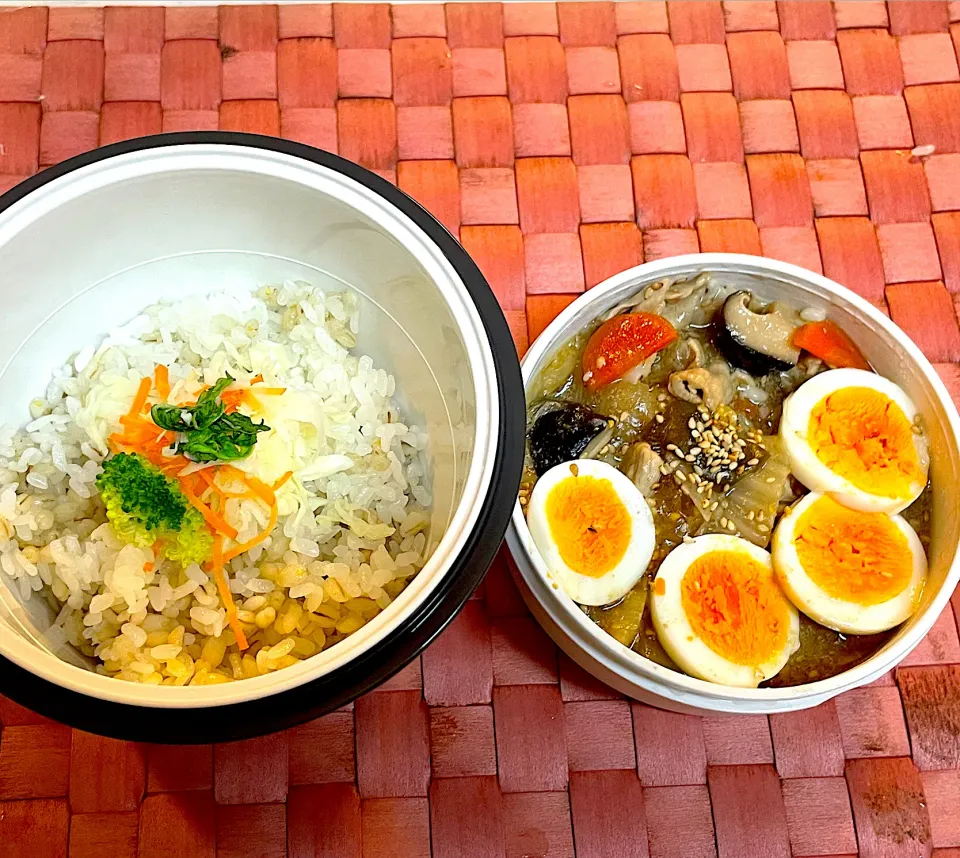 Snapdishの料理写真:中学生息子のお弁当🍱 中華丼弁当🍱|Snow10さん