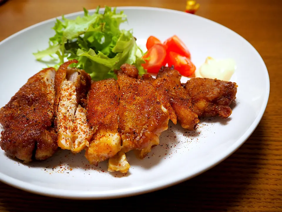 鶏もも肉の唐揚げ カレー風味|こあらパパ🐨さん