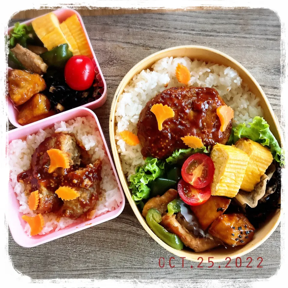 10/25 ☺︎☺︎ ハンバーグ弁当✩.*˚|jon2さん