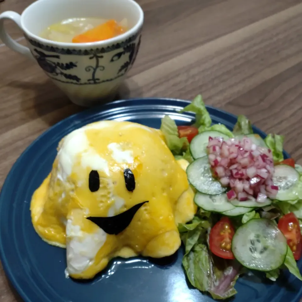 Snapdishの料理写真:ハロウィン★おばけオムライス|ゆりちさん