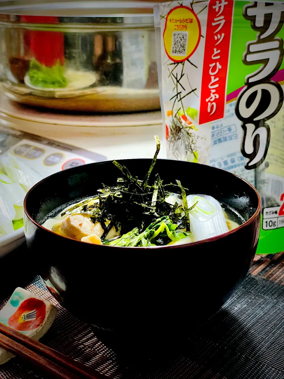 うどん鍋にも『サラのり』添えて❣️✨✨✨う〜ん、美味い！😋|イチロッタさん