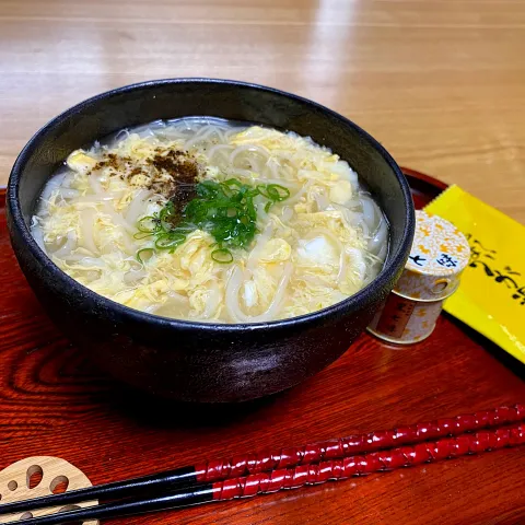 「から～いしょうが湯」を使ってみたSnapdishの料理・レシピ写真:鶏卵あんかけうどん　生姜風味