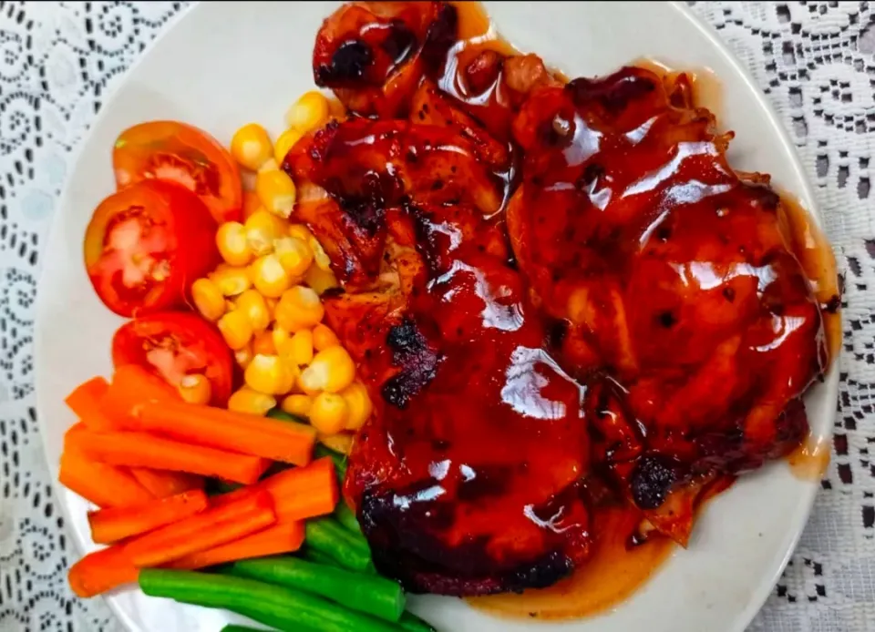 chicken steak # saus barbeque|sarahさん