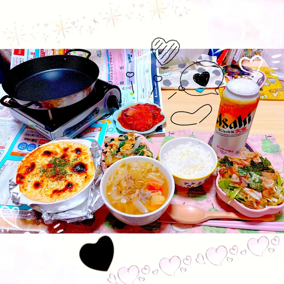 Snapdishの料理写真:１０／２７ ｔｈｒ 晩ごはん🍴＊○°|rinaronarさん