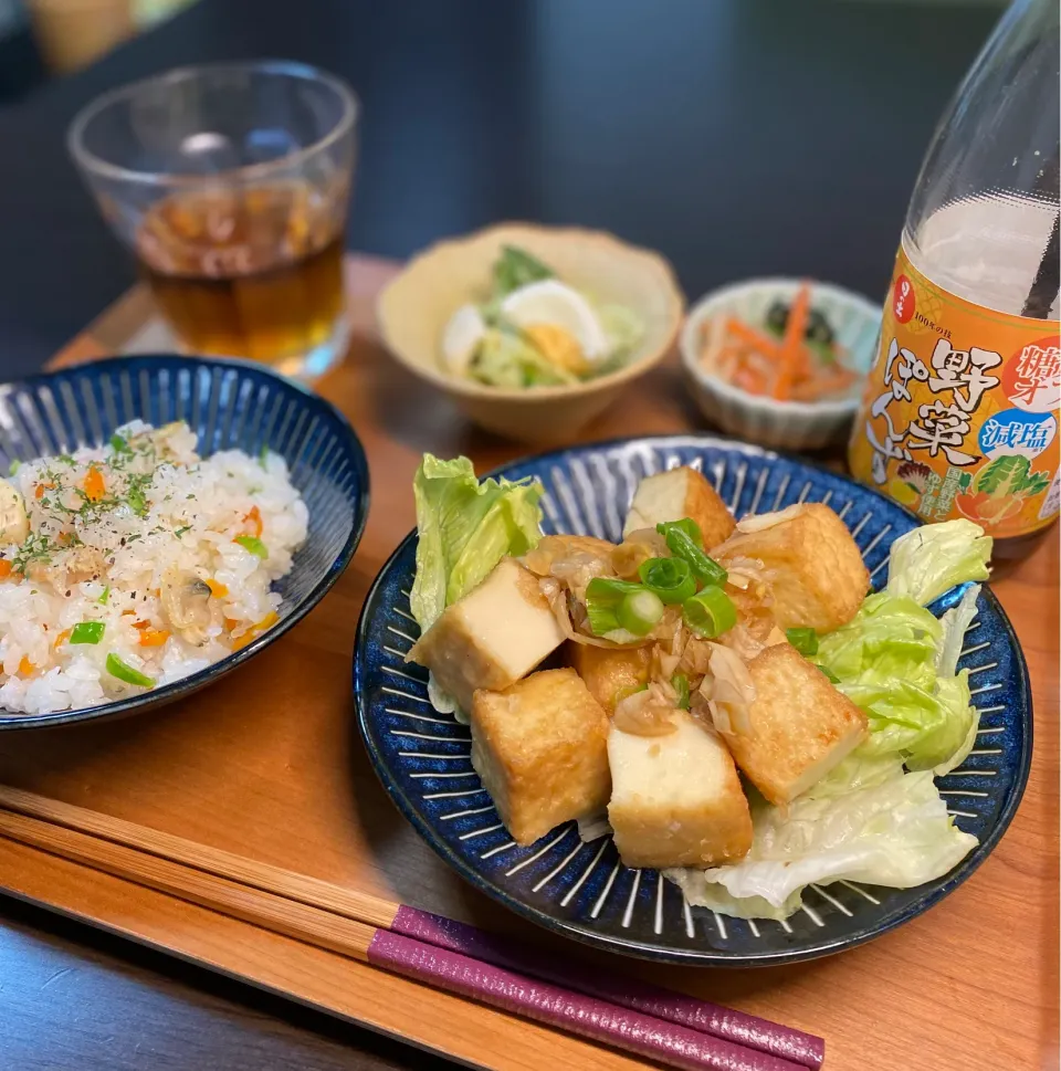 ポン酢で厚揚げ油淋鶏風|ちぐあささん