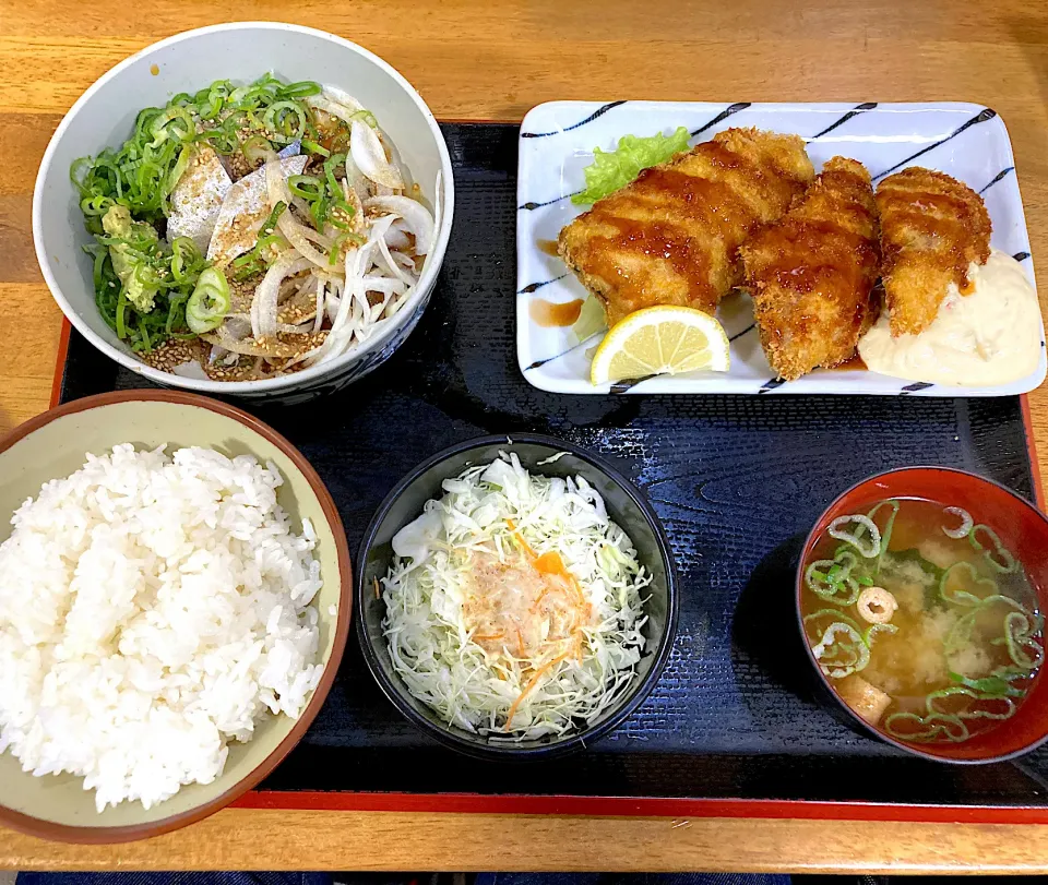 ごまさばとアジフライ定食|きっしーさん