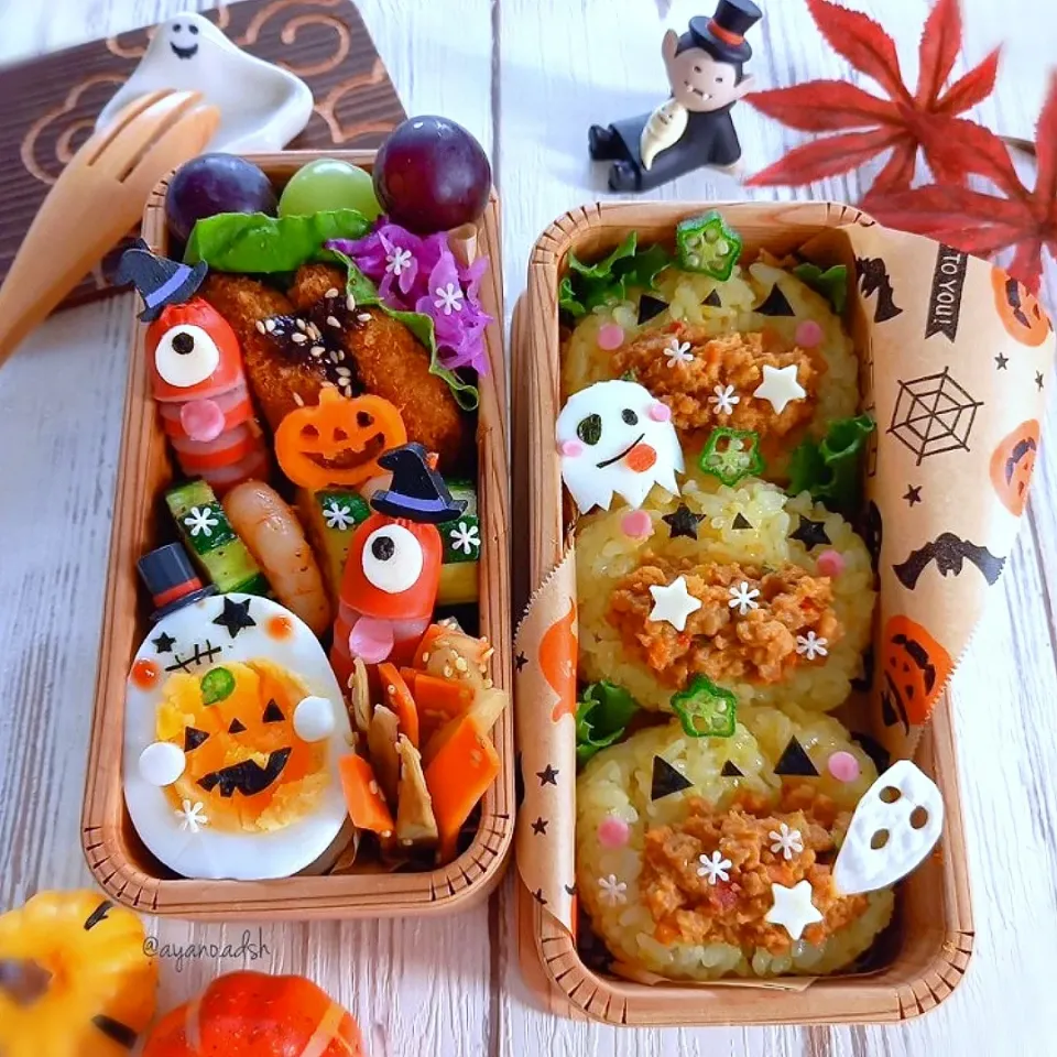 🎃ドライカレーおにぎり弁当🎃|ayano.adshさん