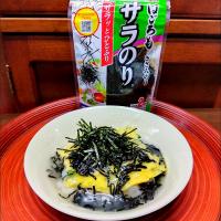 サラのり餡かけニラ玉丼