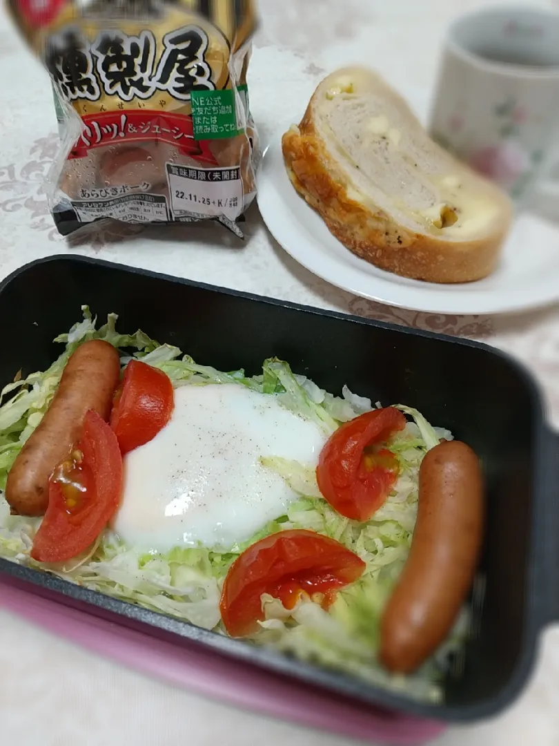 ☆今日の朝ごはん☆  「 燻製屋熟成あらびきポークウィンナ」ーモニターで頂きました。|hamamaさん