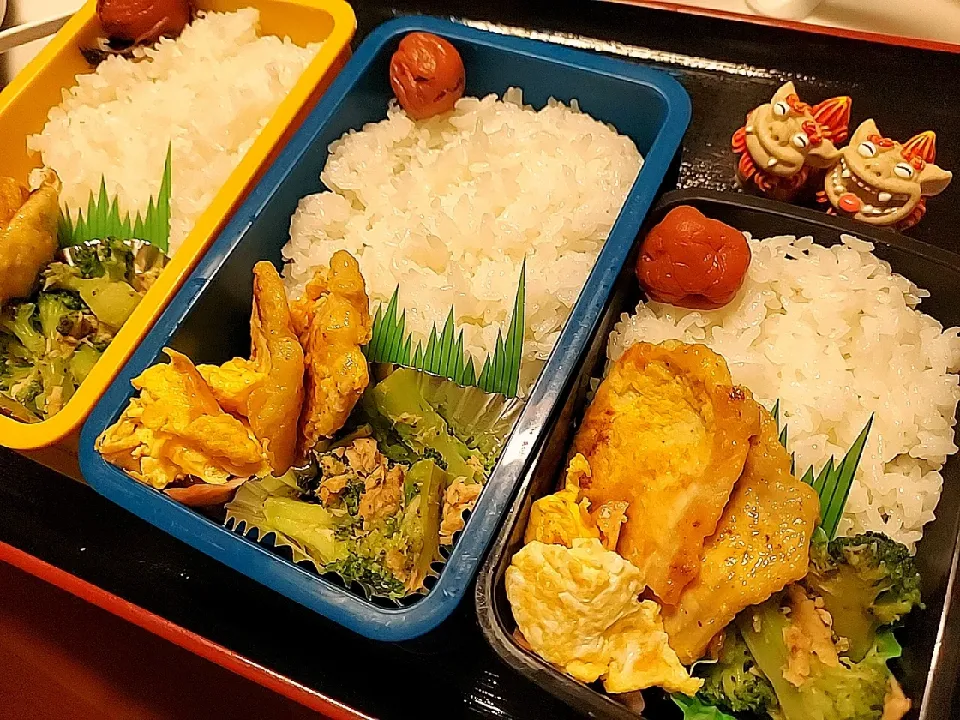 夫弁当、息子弁当、娘弁当|みどりさん