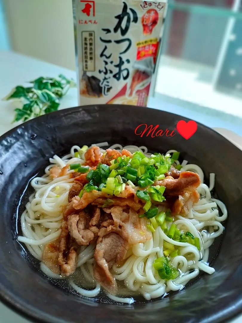 《レシピ有》にんべんかつおこんぶだしde肉うどん。|Mariさん