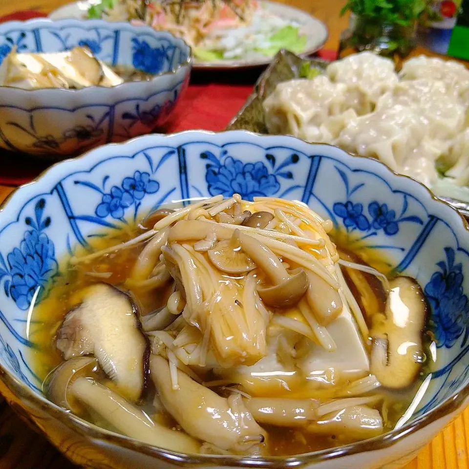 きのこ餡かけ豆腐🍄🍄🍄|とまと🍅さん