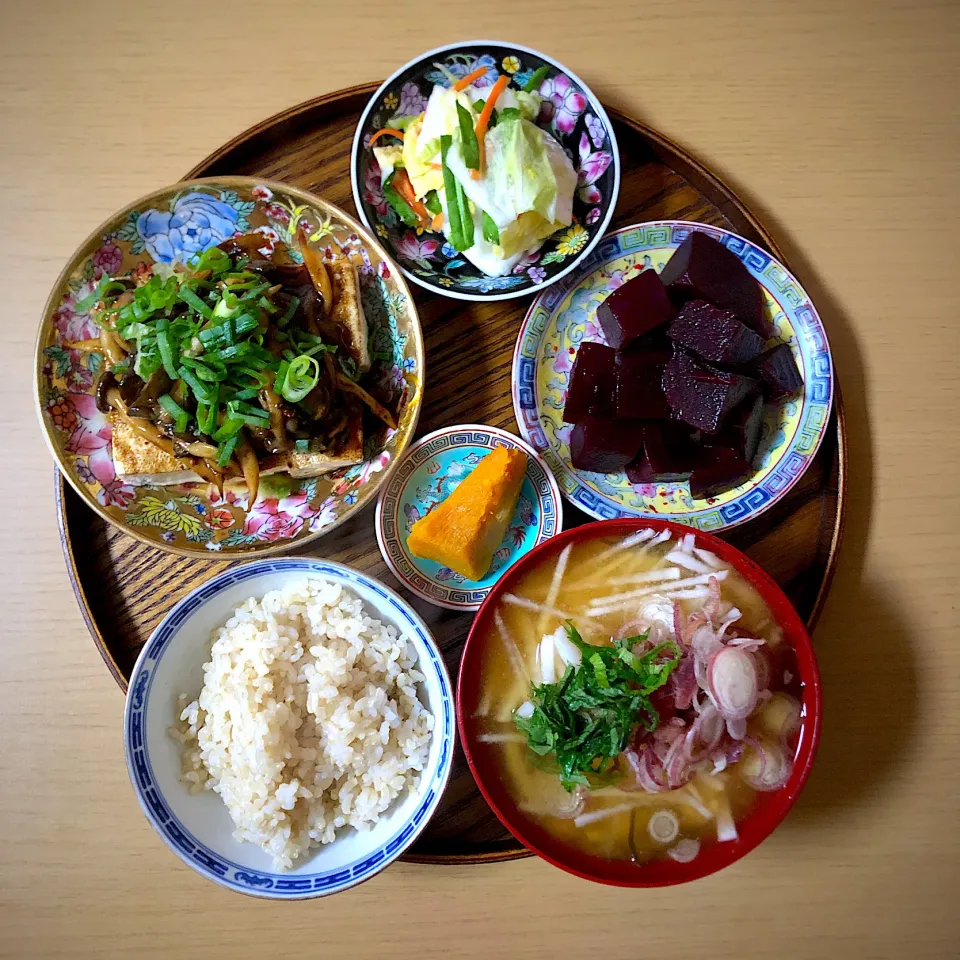 #vegan 
焼き豆腐ステーキきのこあんかけ|makiko_aさん